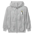 LalaHangeulの　風に吹かれるイワトビペンギンさん(文字無しバージョン Heavyweight Zip Hoodie