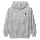 LalaHangeulのRockhopper penguin　(イワトビペンギン) Heavyweight Zip Hoodie