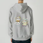 猫のきぬくんのお店のミラちゃんとウイちゃん　雪山ツアー Heavyweight Zip Hoodie