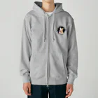 ハムスター愛好家 | Hamster Loverの突き出てくるハムちゃん Heavyweight Zip Hoodie