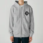 QUQU_WORKSのターゲットマーク ブラック Heavyweight Zip Hoodie