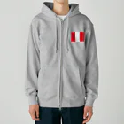 お絵かき屋さんのペルーの国旗 Heavyweight Zip Hoodie