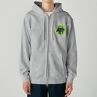 LalaHangeulのBaby Malayan tapir(マレーバクの子供) Heavyweight Zip Hoodie