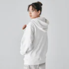 LalaHangeulの　風に吹かれるイワトビペンギンさん(文字無しバージョン Heavyweight Zip Hoodie