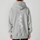 cuuyabowの麻の葉WHITE Heavyweight Zip Hoodie