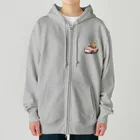 働きたくないのうさぎカーを運転するうさぎ Heavyweight Zip Hoodie