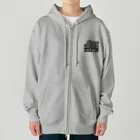 QUQU_WORKSのカワアソビ リバーライフ 波デザイン カヌー カヤック 釣り ブラック Heavyweight Zip Hoodie