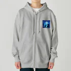 Super_Bluemoonの不思議な世界のゴリラと黒猫の友情🎵 Heavyweight Zip Hoodie