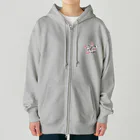 LalaHangeulのハングルスター　Black&White 白地バージョン Heavyweight Zip Hoodie