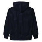 neconos Goodsのふくろねこ白プリント（ねこかもいぬかも） Heavyweight Zip Hoodie