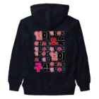 LalaHangeulのハングルの数字 漢数字バージョン バックプリント Heavyweight Zip Hoodie