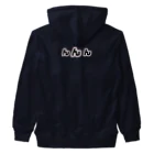 npanpaのんぱんぱ　「ん」ヘビーウェイトジップパーカー(ロゴ黒ver2) Heavyweight Zip Hoodie