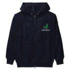 HI-IZURUのHINOMARU国の地図　背面にLand of the Rising Sun（緑文字）　ヘビーウェイトジップパーカー Heavyweight Zip Hoodie