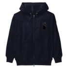 小鳥と映画館の下僕を見下す黒猫 Heavyweight Zip Hoodie