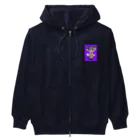 あやしいおばさん くろまめさんの○ュアアルコール（クラ○ナー）パープル Heavyweight Zip Hoodie