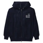 BURIKI'N RECORDSのハンマーが振り下ろされる(小ロゴ白) Heavyweight Zip Hoodie