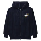 LalaHangeulの오리 (アヒル)韓国語オノマトペ Heavyweight Zip Hoodie