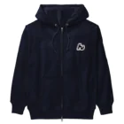 npanpaのんぱんぱ　「ん」ヘビーウェイトジップパーカー(ロゴ黒ver2) Heavyweight Zip Hoodie