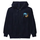 Super_Bluemoonの不思議な世界のゴリラと黒猫の友情♪ Heavyweight Zip Hoodie