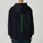 HI-IZURUのHINOMARU国の地図　背面にLand of the Rising Sun（緑文字）　ヘビーウェイトジップパーカー Heavyweight Zip Hoodie