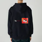 ヤママユ(ヤママユ・ペンギイナ)のふたごのイワトビペンギン(キタ) Heavyweight Zip Hoodie