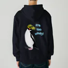 LalaHangeulのRockhopper penguin　(イワトビペンギン)　バックプリント Heavyweight Zip Hoodie