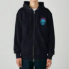 LalaHangeulの외계인(宇宙人) ハングルデザイン Heavyweight Zip Hoodie