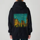 TakashiSのnight sky after rain Heavyweight Zip Hoodie