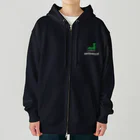 HI-IZURUのHINOMARU国の地図　背面にLand of the Rising Sun（緑文字）　ヘビーウェイトジップパーカー Heavyweight Zip Hoodie