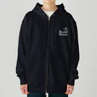 BURIKI'N RECORDSのハンマーが振り下ろされる(小ロゴ白) Heavyweight Zip Hoodie