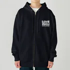 "ラブラブまんぞく"のラブラブまんぞくヘビーウェイトジップパーカー。 Heavyweight Zip Hoodie