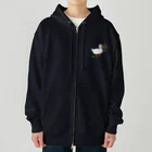 LalaHangeulの오리 (アヒル)韓国語オノマトペ Heavyweight Zip Hoodie