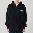 トシゾーのSUZURIのとこのヒゲHIGE（白抜き） Heavyweight Zip Hoodie