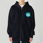 LalaHangeulの桜とメジロさん Heavyweight Zip Hoodie