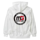 モトギルドのMGジップパーカー：ロゴ（ホワイト） Heavyweight Zip Hoodie