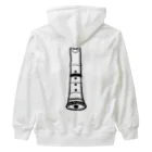 綾錦工房 りこりすの尺八−琴古流− 黒 Heavyweight Zip Hoodie