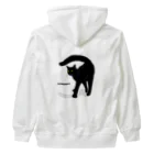 小鳥と映画館の黒猫たんのおちりが堪能出来る権利の付与 黒ロゴ Heavyweight Zip Hoodie