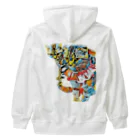 n_ottyの迫り来るキメ顔のねこたち Heavyweight Zip Hoodie