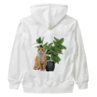 𝙈𝙊𝙈𝙊'𝙨 𝙎𝙝𝙤𝙥の植物とねこ Heavyweight Zip Hoodie