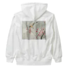 MUGEN ARTの小原古邨　梅に鶯　Ohara Koson / Songbird on blossom branch Heavyweight Zip Hoodie