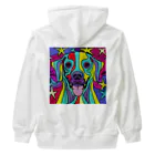 nakagawa-kikakuの奇抜なアート風の可愛い犬のグッズ Heavyweight Zip Hoodie