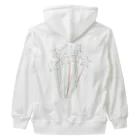 こどもと私の絵や粘土の花瓶に入った星の花 Heavyweight Zip Hoodie