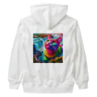 ニャーちゃんショップのナイアガラの滝で水浴びキャット Heavyweight Zip Hoodie