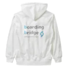 boarding bridgeのbb hoodie (white) Heavyweight Zip Hoodie