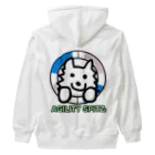 ehime@けだま&もち＆すみのAGILITY SPITZ「タイヤからこんにちは！」 Heavyweight Zip Hoodie