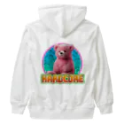 てくのちゃんのHARDCOREピンクのクマちゃん Heavyweight Zip Hoodie