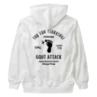 【SALE】Tシャツ★1,000円引きセール開催中！！！kg_shopの[★バック] GOUT ATTACK (文字ブラック) Heavyweight Zip Hoodie