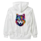 MK's SOLUTIONのカラフルなおおかみ Heavyweight Zip Hoodie