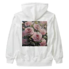 okierazaのペールピンクのバラの花束 Heavyweight Zip Hoodie