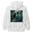 AQUAMETAVERSEの人魚姫と王子の微笑み アメジスト 2846 Heavyweight Zip Hoodie